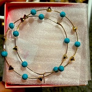 Stella and Dot Madison hoops Turquoise